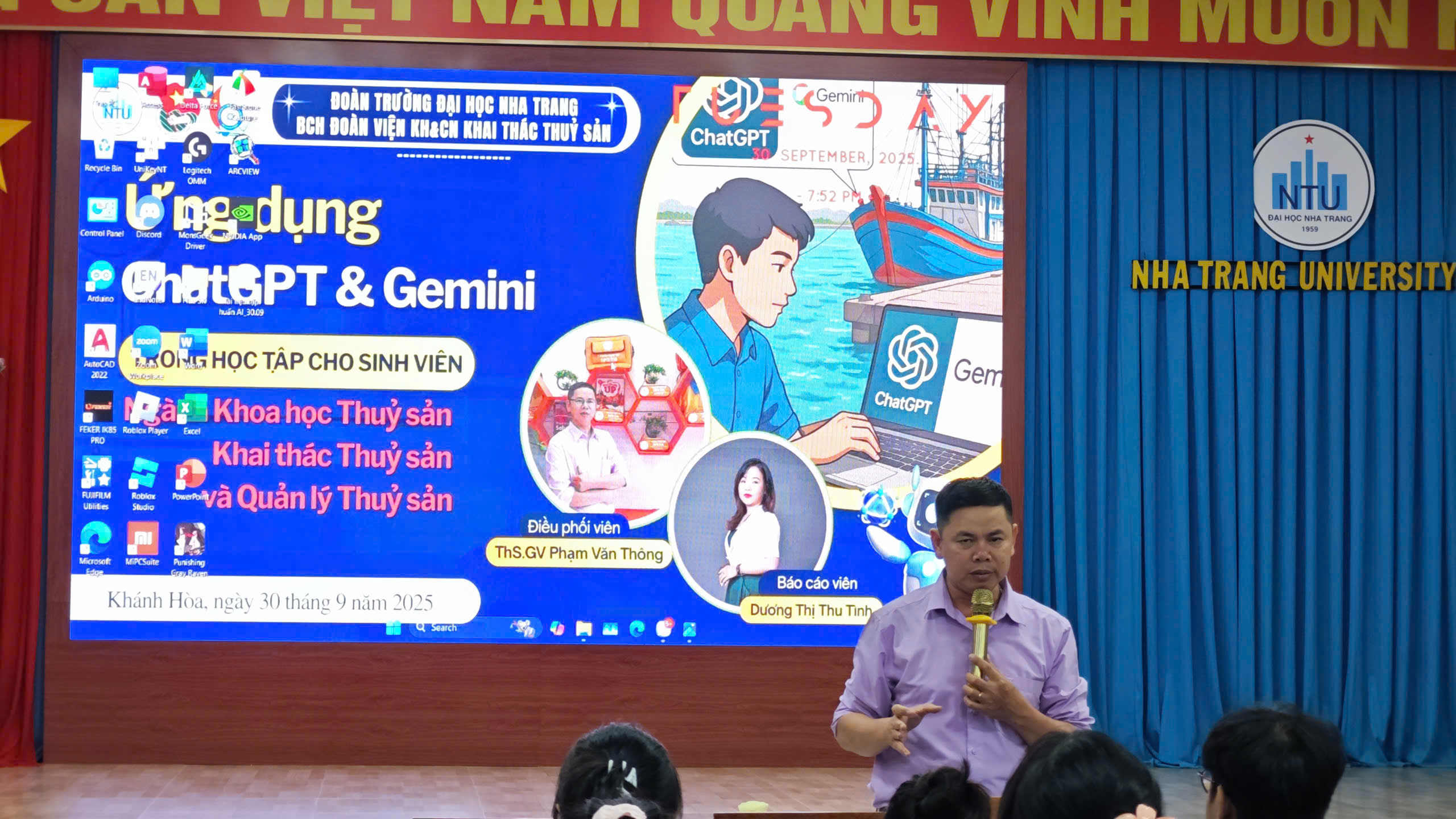 Tập huấn ứng dụng chatgpt & gemini trong học tập cho sinh viên Viện Khoa học và Công nghệ Khai thác Thủy sản