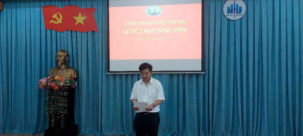Lễ kết nạp Đảng viên mới cho đồng chí Hà Huỳnh Phương Duy – 65.KTTS