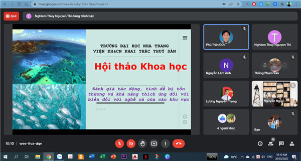 Hội thảo Khoa học cấp Viện: "Ảnh hưởng biến đổi khí hậu đến nghề cá".