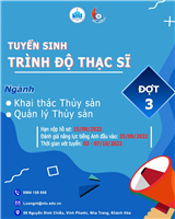 Tuyển sinh trình độ Thạc sĩ đợt 3 năm 2022 (xét tuyển)