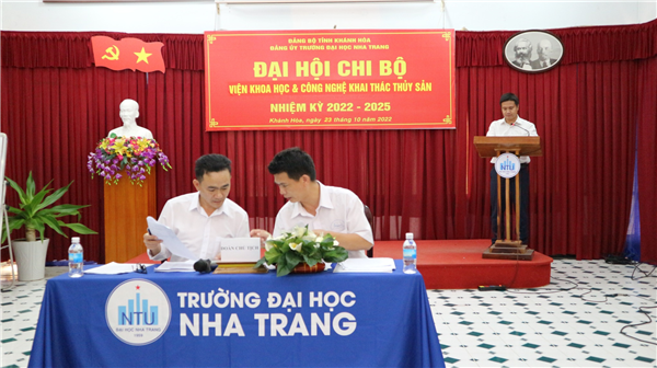 Tổ chức thành công Đại hội Chi bộ viện Khoa học và công nghệ Khai thác thủy sản nhiệm kỳ 2022-2025.