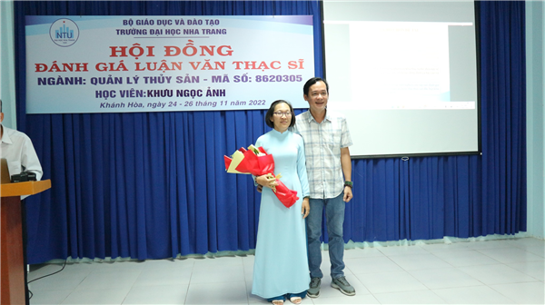 Hội đồng đánh giá Luận văn Thạc sĩ ngành Quản lý thủy sản