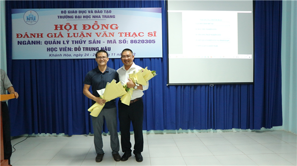 Hội đồng đánh giá Luận văn Thạc sĩ ngành Quản lý thủy sản