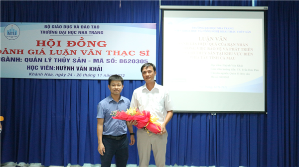 Hội đồng đánh giá Luận văn Thạc sĩ ngành Quản lý thủy sản