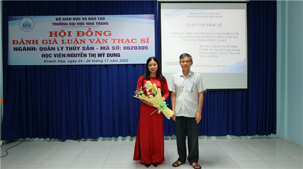 Hội đồng đánh giá Luận văn Thạc sĩ ngành Quản lý thủy sản