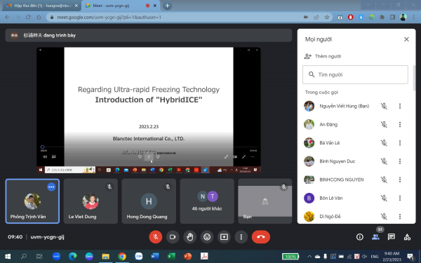 TỌA ĐÀM TRAO ĐỔI HỌC THUẬT “Ứng dụng Công nghệ Bảo quản sản phẩm thuỷ sản trên tàu cá của Nhật Bản cho chuỗi cung ứng thuỷ sản Việt Nam”