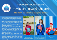 Tuyển sinh trình độ Thạc sĩ năm 2024