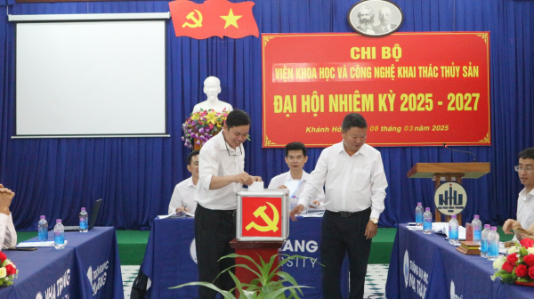 Tổ chức thành công Đại hội Chi bộ Viện Khoa học và công nghệ Khai thác thủy sản nhiệm kỳ 2025-2027.
